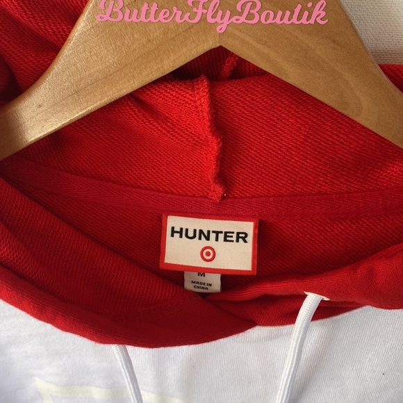 (B52) Hunter For Target White & Red Hoodie Pullover, Size Medium - Picture 6 of 14